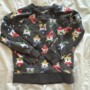 Hanna Andersson Gray Sweater with Bear Print